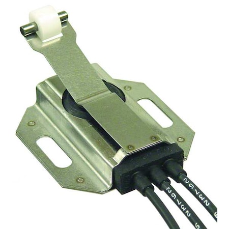 Water Proof Limit Switch, Lever, Roller, SPDT, 5A at 120V AC, Actuator Location: Top MPN:E1134-505