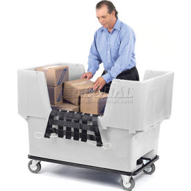 Dandux White Easy Access 18 Bushel Plastic Mail & Box Truck 51166718N-5S with Cargo Net 51166718N-5S + 51A1607-W-00