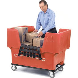 Dandux Red Easy Access 18 Bushel Plastic Mail & Box Truck 51166718R-5S with Cargo Net 51166718R-5S + 51A1607-W-00