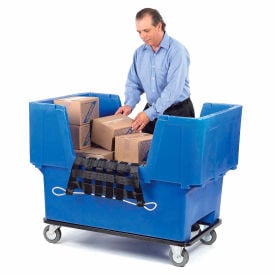 Dandux Blue Easy Access 18 Bushel Plastic Mail & Box Truck 51166718U-5S with Cargo Net 51166718U-5S + 51A1607-W-00