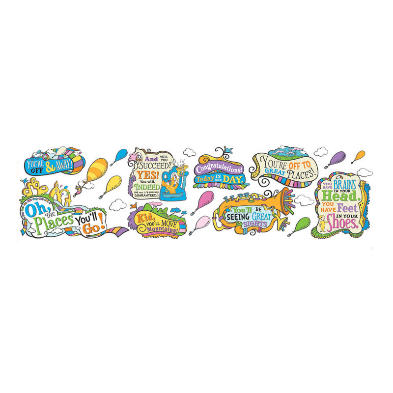 Eureka Dr. Seuss Oh The Places You will Go Bulletin Board Set, Multicolor MPN:EU-847154