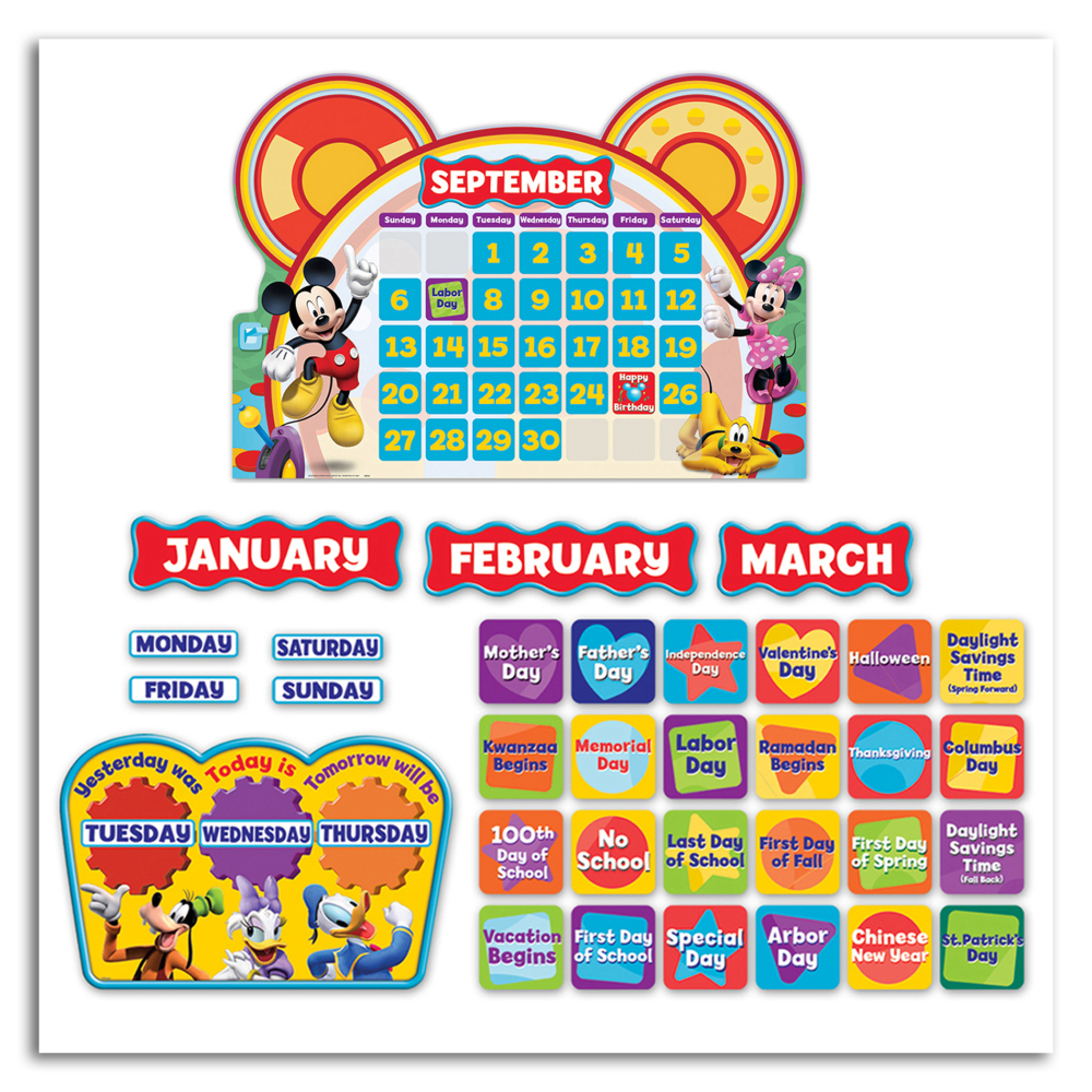 Eureka School Mickey Mouse Clubhouse Bulletin Board Set, Set Of 110 Pieces MPN:EU-847535