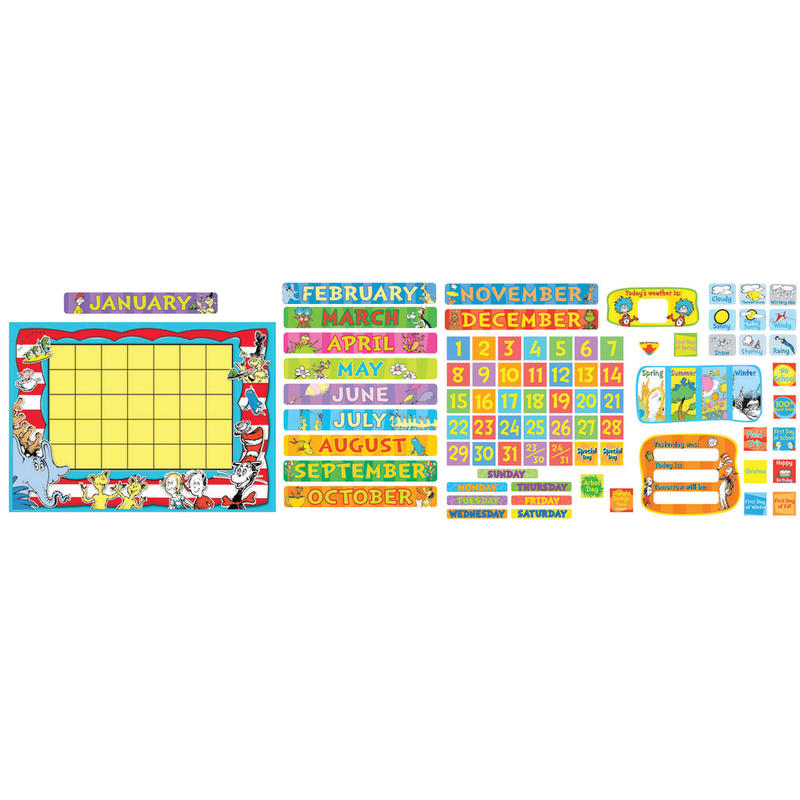 Eureka Dr. Seuss Calendar Bulletin Board Set, 34in x 24in, Multicolor MPN:EU-847695