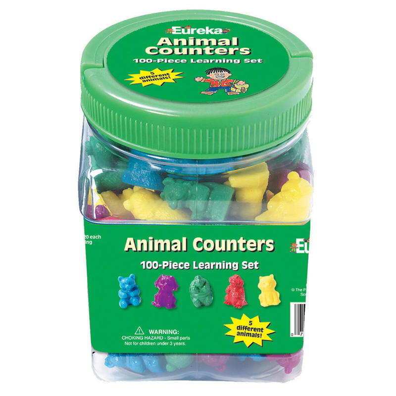 Eureka Learning Tool Tub, Animal Counters (Min Order Qty 6) MPN:867470-AQOQ