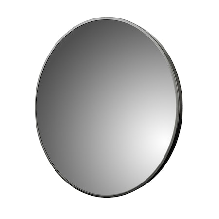 Round Mirror, Framed, 28x28in, Aluminum MPN:AM2828-BB