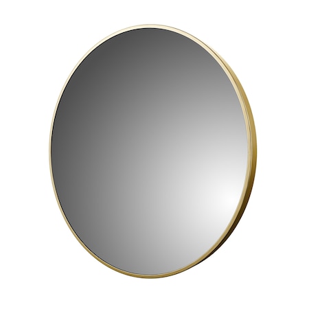 Round Mirror, Framed, 28x28in, Aluminum MPN:AM2828-BG