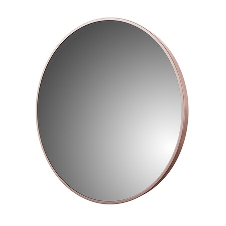 Round Mirror, Framed, 28x28in, Aluminum MPN:AM2828-BR