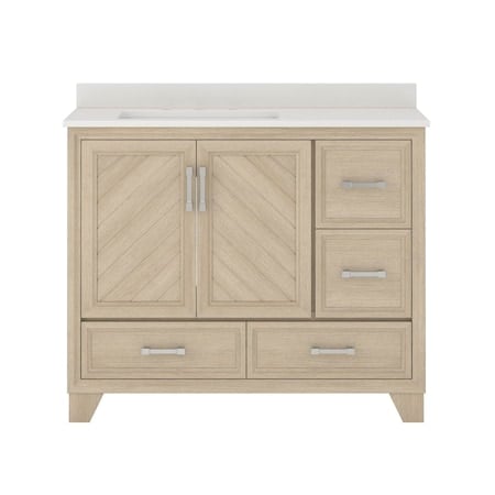Vanity, w/Engineered Sto, 42in, Natural Oak MPN:AWNVT4219D