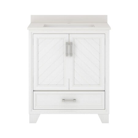 Vanity, w/Engineered Sto, 30 in, White Oak MPN:AWWVT3019D