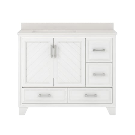 Vanity, w/Engineered Sto, 42 in, White Oak MPN:AWWVT4219D