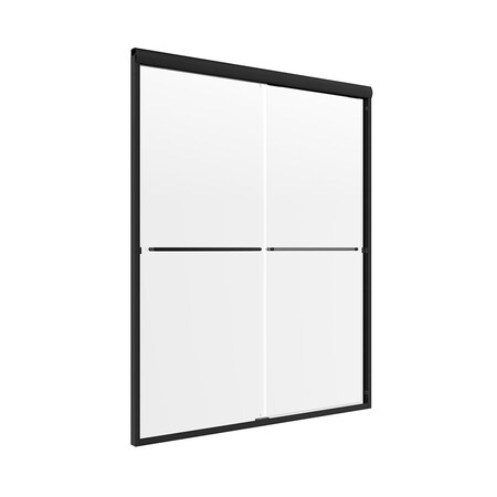 Sliding Shower Door, 46x65in, Frameless MPN:CVSS4665-CL-MB