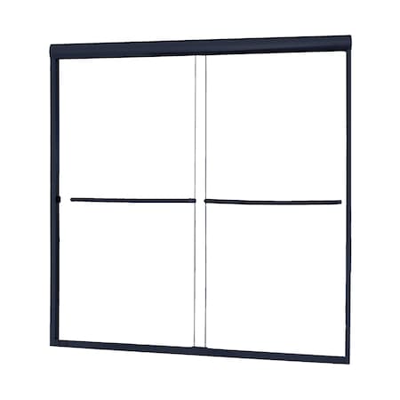 Sliding Shower Door, 58x55in, Frameless MPN:CVST5855-CL-MB