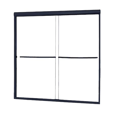 Sliding Shower Door, 60x60in, Frameless MPN:CVST6060-CL-MB