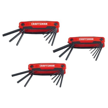 Folding Hex Key Set, 25-Key, PK3 MPN:CMHT26004