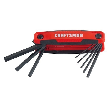 Metric Folding Hex Key Set, 8-Key MPN:CMHT26007