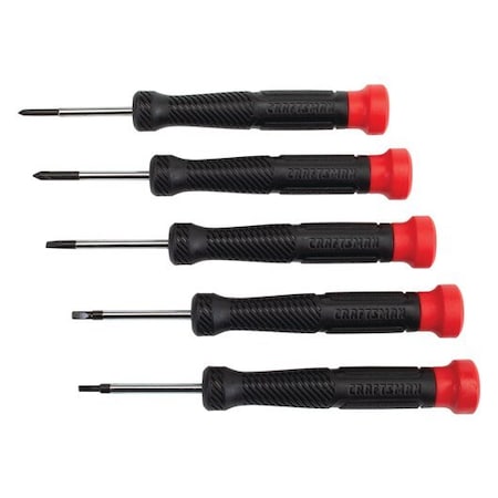 Precision Screwdriver Set, Steel, 5 pcs. MPN:CMHT65074