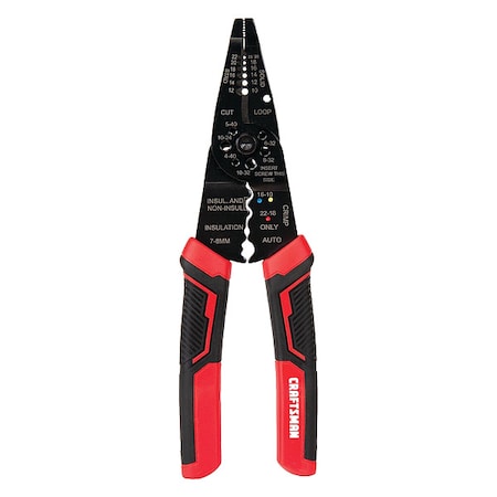 Wire Stripper, Crimp, 10 to 22 AWG, 8