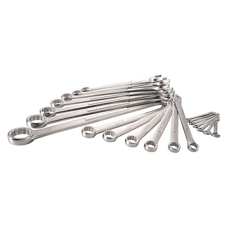 Combination Wrench Set, 12 Points, Chrome MPN:CMMT12069