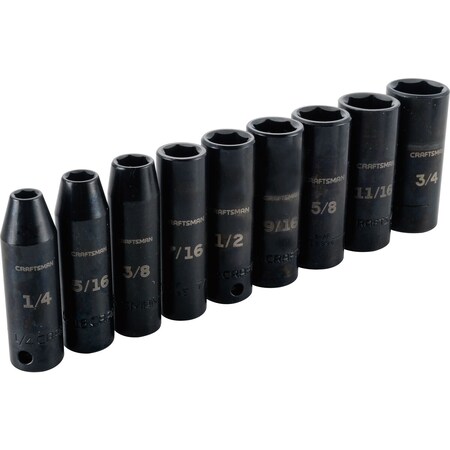 Sockets, 9-pc 3/8