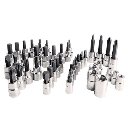 1/4, 3/8 Drive Sockets, Hex and Torx Bit Socket Set, 42pc, 42 pcs MPN:CMMT34912