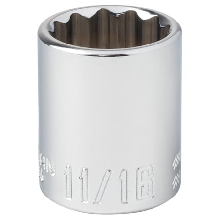11/16 in. X 3/8 in. drive SAE 12 Point Standard Socket 1 pc MPN:CMMT44336