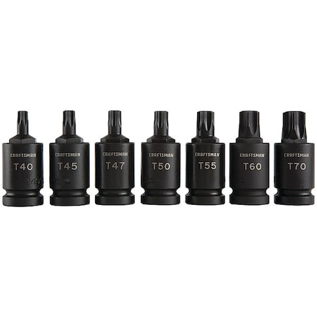 1/2 in, T40, T45, T47, T50, T55, T60, T70 Tip, Metric, SAE, Torx MPN:CMMT50839