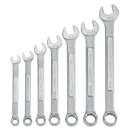 Wrenches, 7 pc SAE Raised-Panel Combinat MPN:CMMT87016