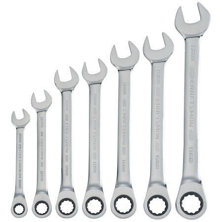 Wrenches, 7-pc Metric Ratcheting Combina MPN:CMMT87019