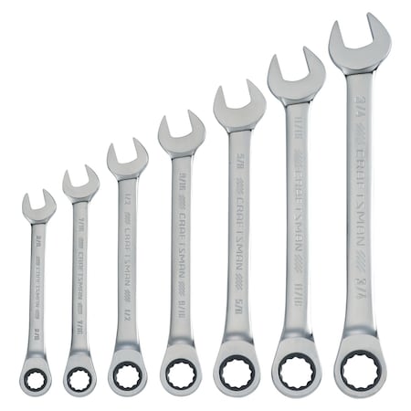 Wrenches, 7-pc SAE Ratcheting Combinatio MPN:CMMT87020