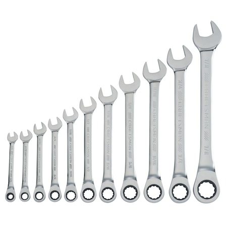 Wrenches, 11-pc SAE Ratcheting Combinati MPN:CMMT87022