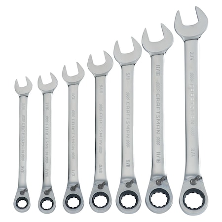 Wrenches, 7-pc SAE Reversible Ratcheting MPN:CMMT87024