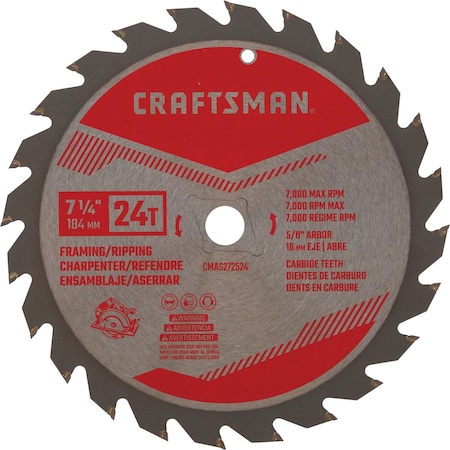 Framing/Ripping Saw Blade, 7-1/4