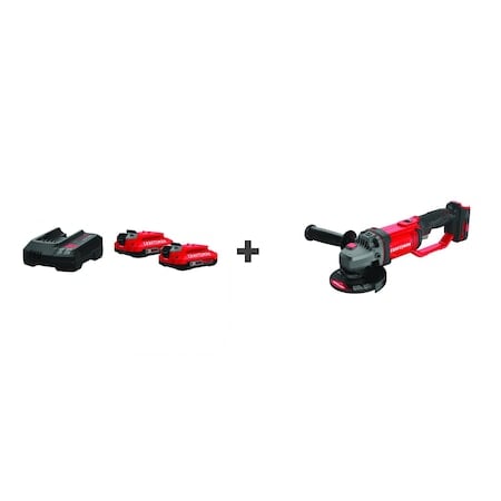 Battery Starter Kit, Bonus Grinder, 20V MPN:CMCB202-2CK, CMCG400B