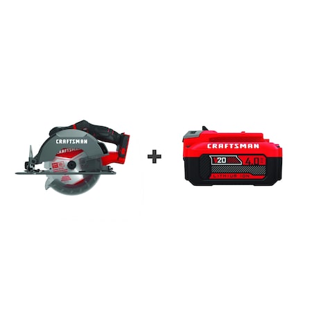 CRAFTSMAN 20V MAX CIRCULAR SAW (BARE) MPN:CMCS500B/CMCB204