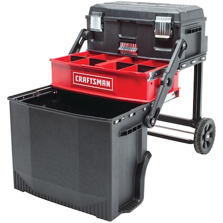 Multi-Level Workshop, Black/Red, Plastic, Metal, 22 in W x 16-1/4 in D x 28-3/4 in H MPN:CMST20880
