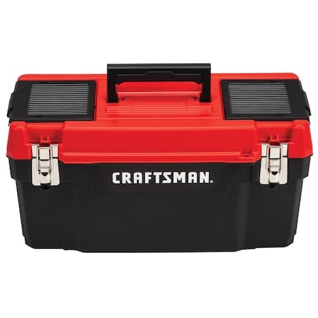 Tool Box, Plastic, Black/Red, 20 in W x 10 in D x 10 in H MPN:CMST20901