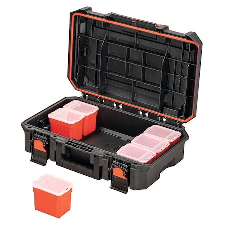 TRADESTACK Tool Suitcase, Black, 21-1/4 in W x 14-1/2 in D x 6-1/2 in H MPN:CMST21415