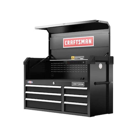 S2000 Tool Chest W/ Light & Divider, 6 Drawer, Black, 44 in W x 19 in D x 27-1/2 in H MPN:CMST34162BK
