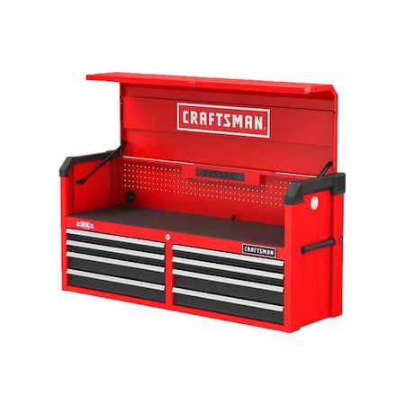 S2000 Tool Chest W/ Light & Divider, 8 Drawer, Red, 54 in W x 19 in D x 27-1/2 in H MPN:CMST35282RB