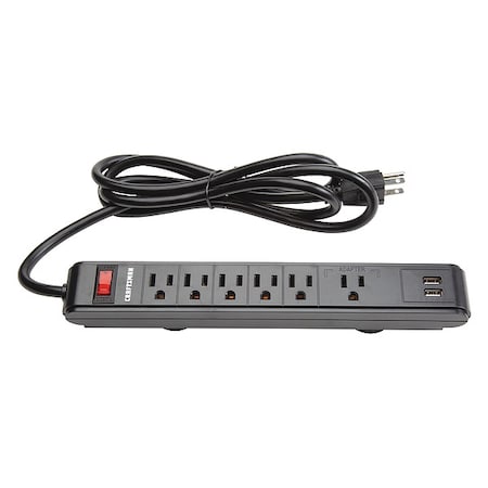 Black, Magnetic Power Strip, Steel MPN:CMST82693