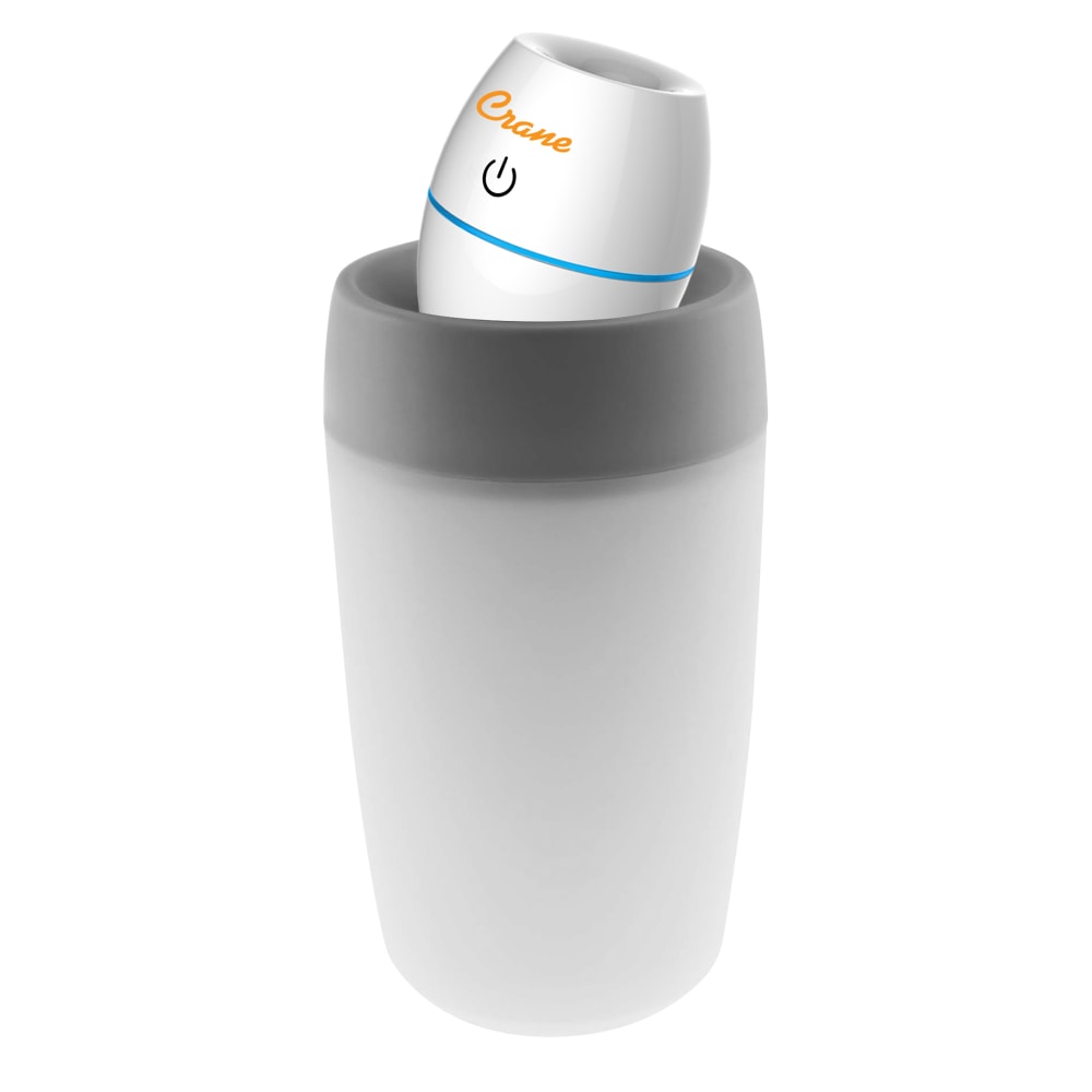 Crane Travel Ultrasonic Cool Mist Humidifier, 8 oz, 6 1/4in x 3in x 3in, White MPN:EE-5950