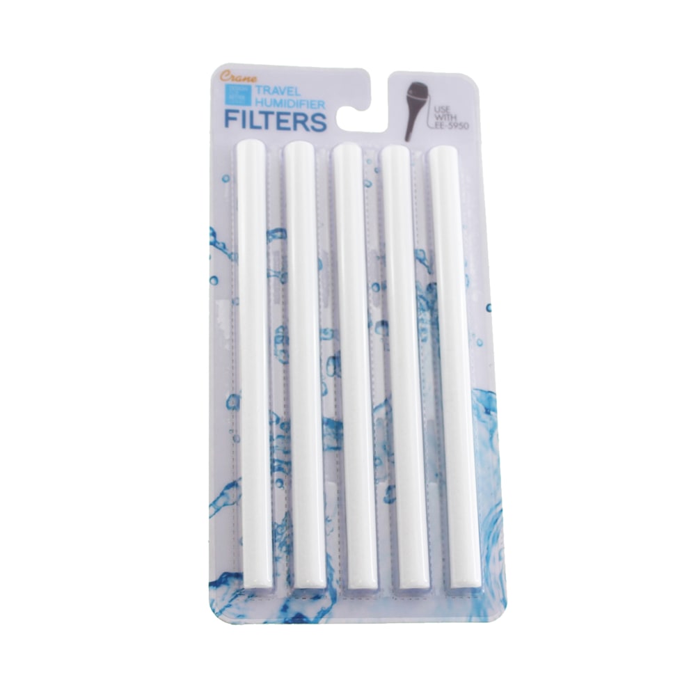 Crane Travel Humidifier Carbon Filter Wicks, 5 7/16inH x 1/4inW x 1/4inD, Pack Of 5 MPN:HS-1937