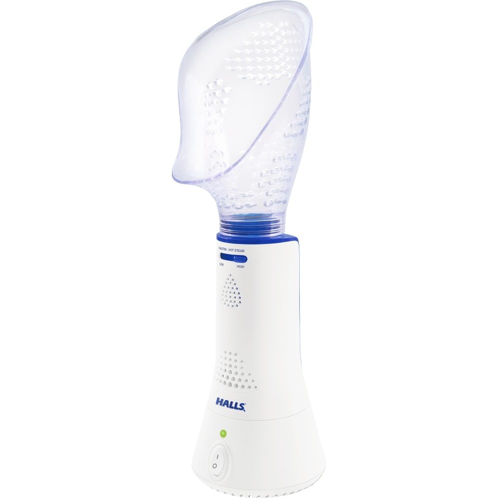 Crane x HALLS Corded Steam Inhaler, 9-3/16inH x 4-3/4inW x 4-3/4inD, White MPN:EE-5955H