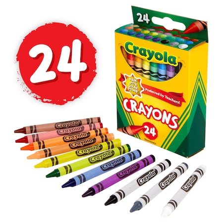 Wax Crayons, Non-Erasable, 1/4