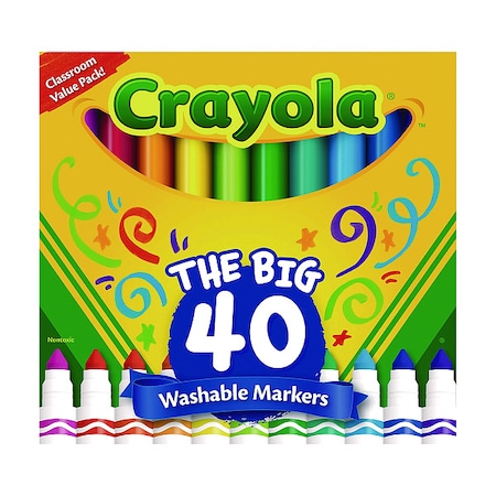 Art Marker Set, Assorted, Capped, PK40 MPN:587858