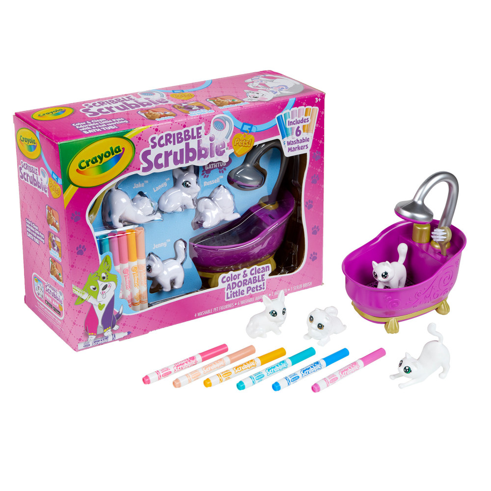 Crayola Scribble Scrubbie Pets! Bathtub Set, Set Of 12 Pieces MPN:BIN747442