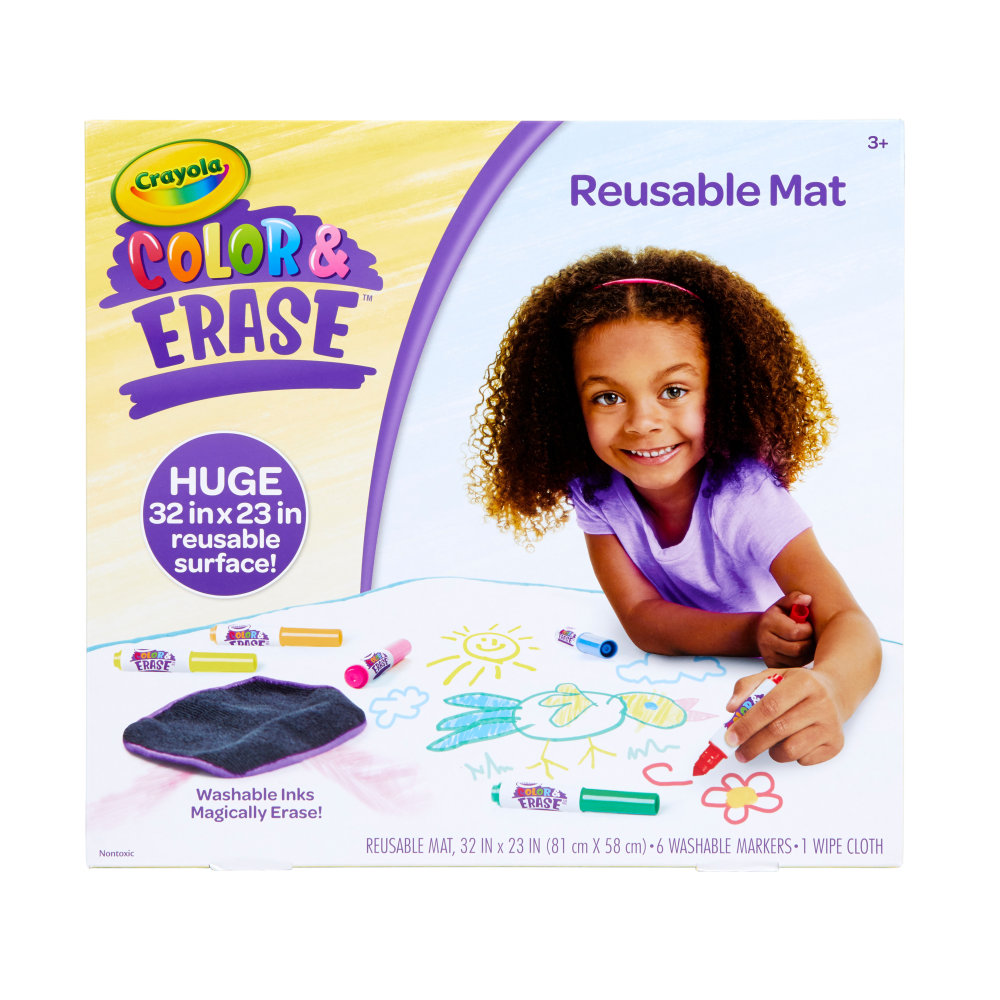 Crayola Color & Erase Reusable Mat, 32in x 23in, Multicolor MPN:81-1150