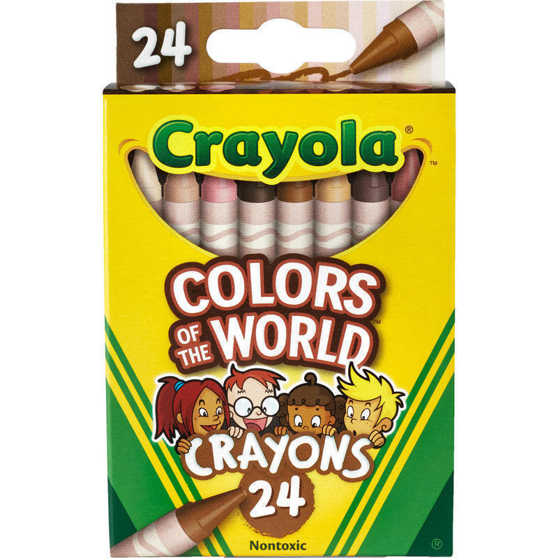 Crayola Colors Of The World Crayons, Assorted Colors, Pack Of 24 Crayons (Min Order Qty 31) MPN:52-0108
