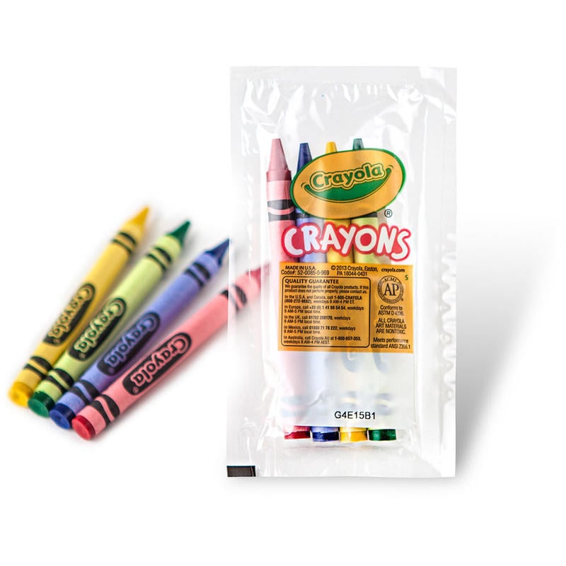 Crayola Cello Crayons, Assorted Colors, 4 Crayons Per Pack, Carton Of 360 Packs MPN:520083