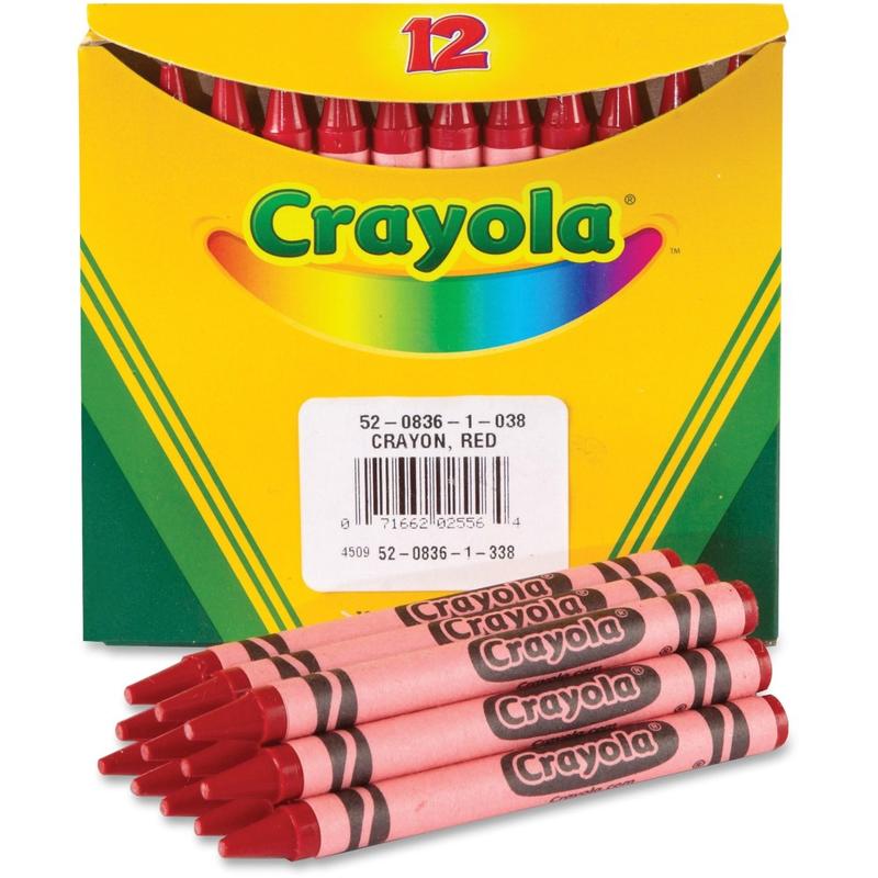Crayola Bulk Crayons, Red, Box Of 12 (Min Order Qty 26) MPN:520836038
